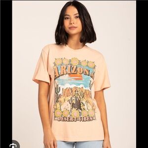 Full Tilt Tilly’s Size Large Peach Arizona Desert Vibes Graphic Tee